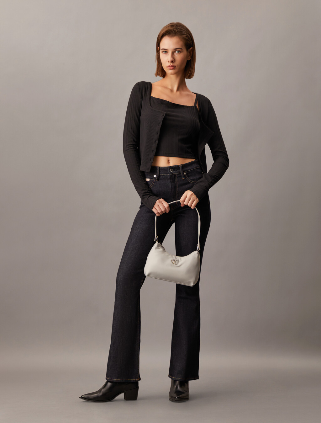 CK Sleek 單肩包, Mirage Gray, hi-res