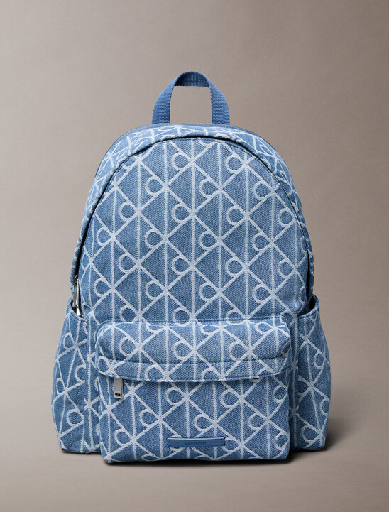 Denim Logo Jacquard Backpack