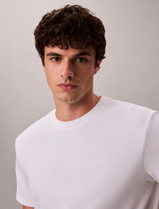 同色調 Monogram 圓領 T 恤, Bright White, hi-res