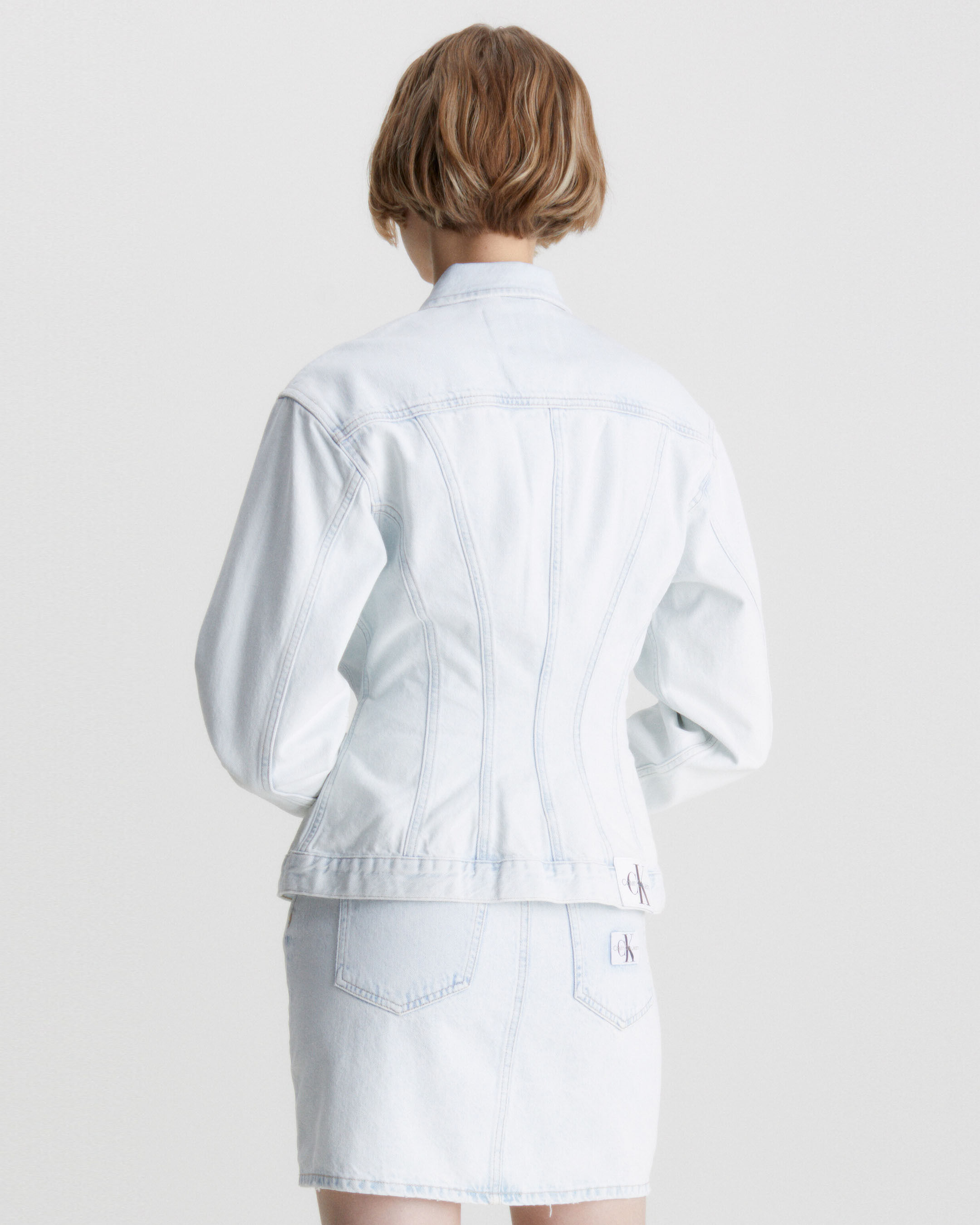 Calvin klein store white jean jacket