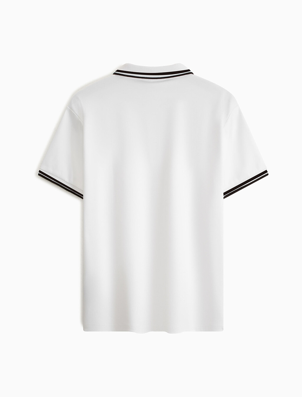 Monologo 標誌修身飾邊 Polo 衫, Bright White, hi-res