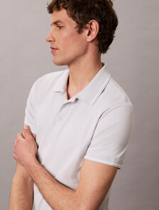 Cooling Tipped Collar Polo, Marble Gray, hi-res