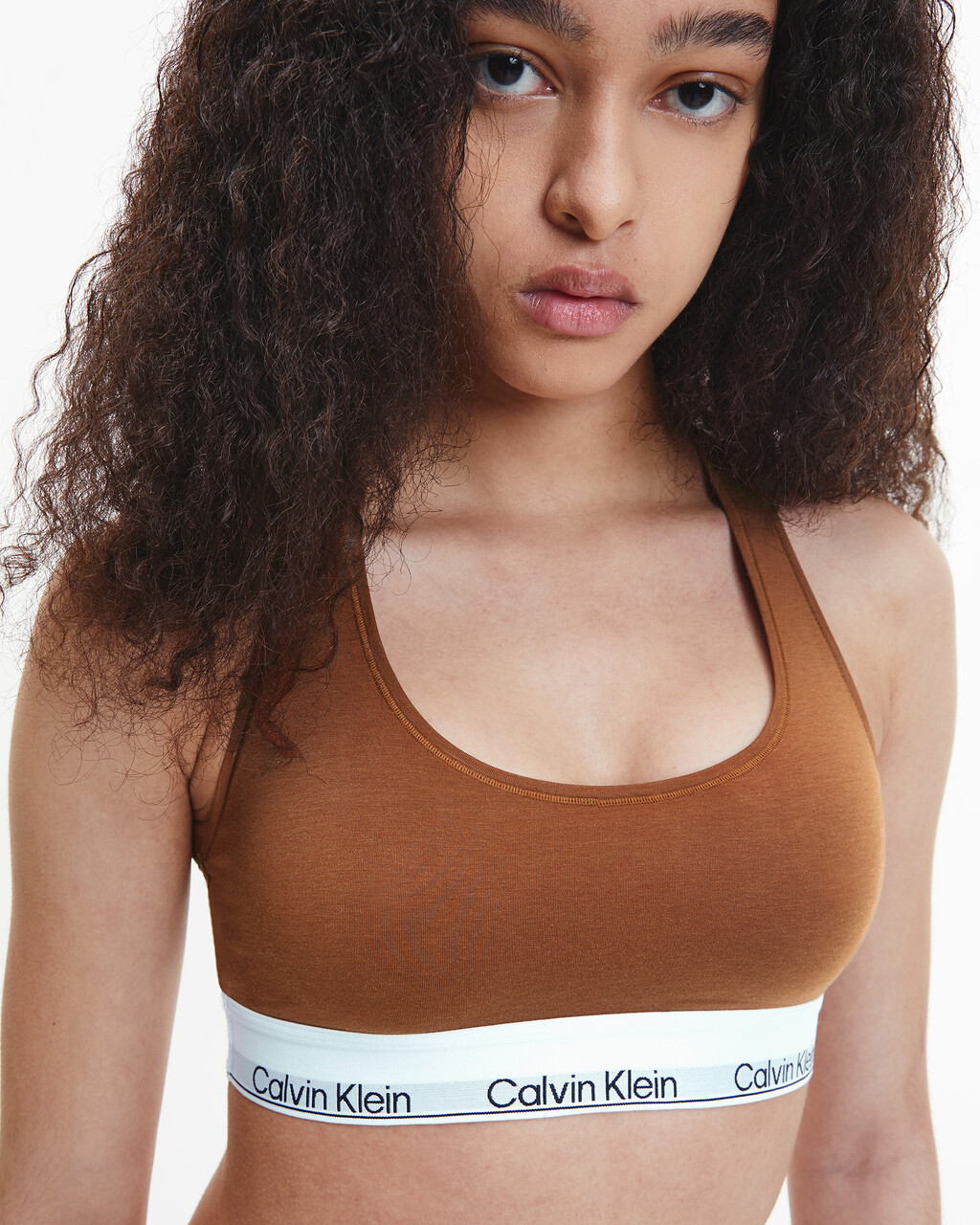 SUSTAINABLE LIGHTLY LINED BRALETTE | brown | Calvin Klein Taiwan