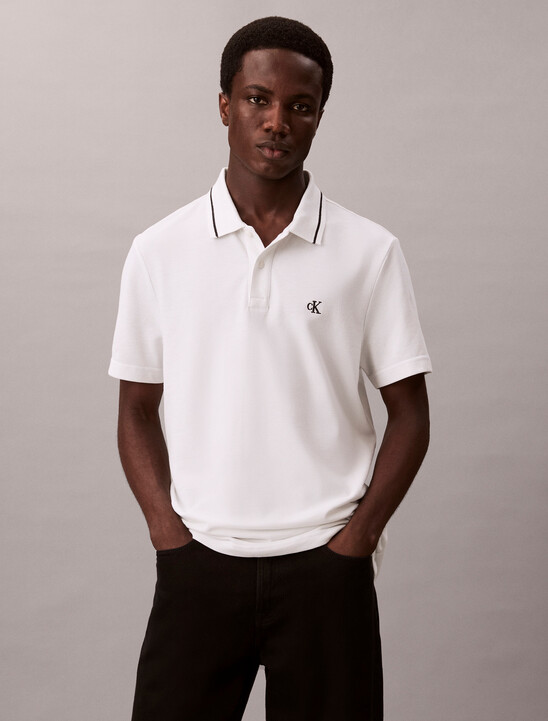 Monogram 珠地布飾邊 Polo 衫