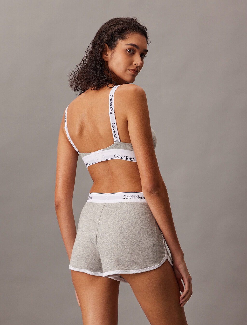 Icon Cotton 薄墊裡深 V 胸罩, B10 Grey Heather, hi-res