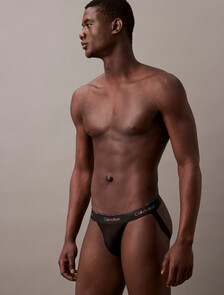 Microfiber Stretch Pride Jock Strap, Black, hi-res