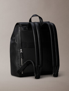 Pebbled Signature Logo Trolley Backpack, Black, hi-res