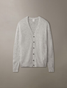 Sheer Alpaca Open Gauge Cardigan, Executive Blue, hi-res
