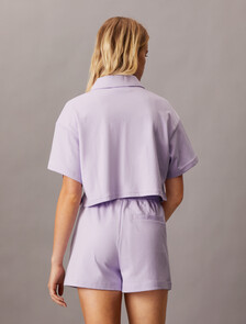 Cooling Half Zip Polo, Pastel Lilac, hi-res
