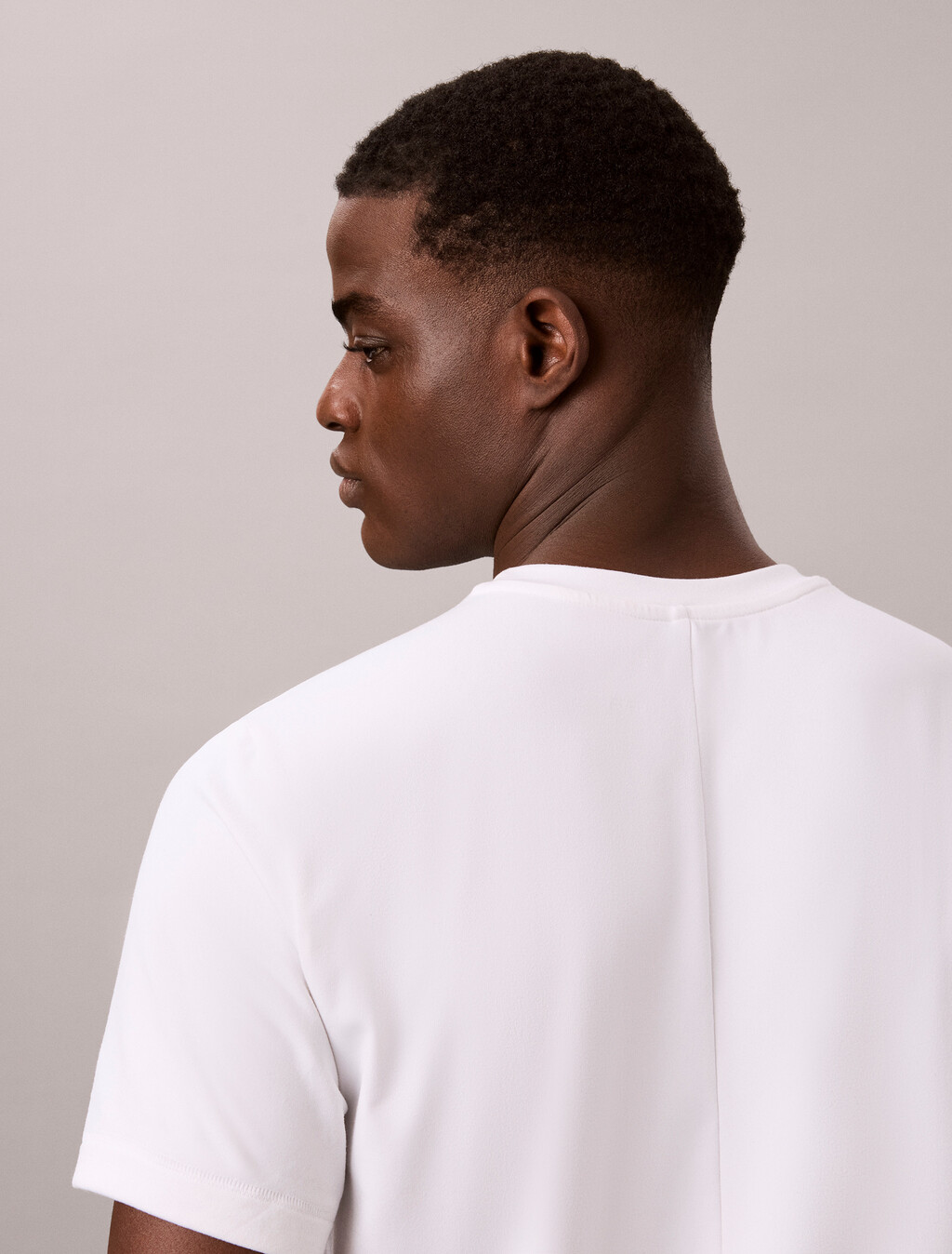 Minimal Logo Crewneck T-Shirt, Classic White, hi-res