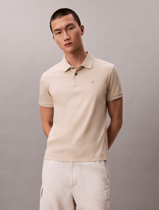 絲光棉修身 Polo 衫