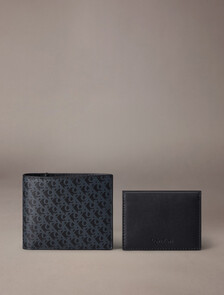 Matte Billfold Wallet With Card Case, Black, hi-res