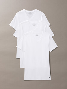 Cotton Classics 3-Pack V-Neck T-Shirt, WHITE/WHITE/WHITE, hi-res