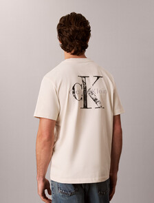 Distressed Monogram Logo T-Shirt, Turtledove, hi-res