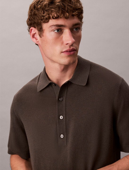 Silk Cashmere Polo Sweater