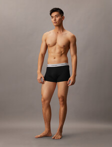Icon Cotton Stretch Trunks 2 Pack, Black, hi-res