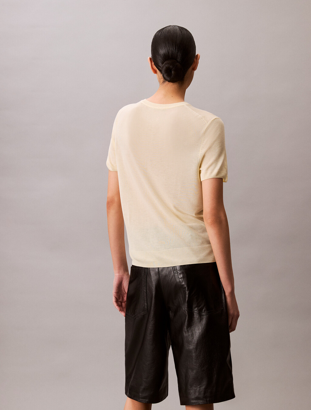 Fine Gauge Viscose Jumper, Buttercream, hi-res