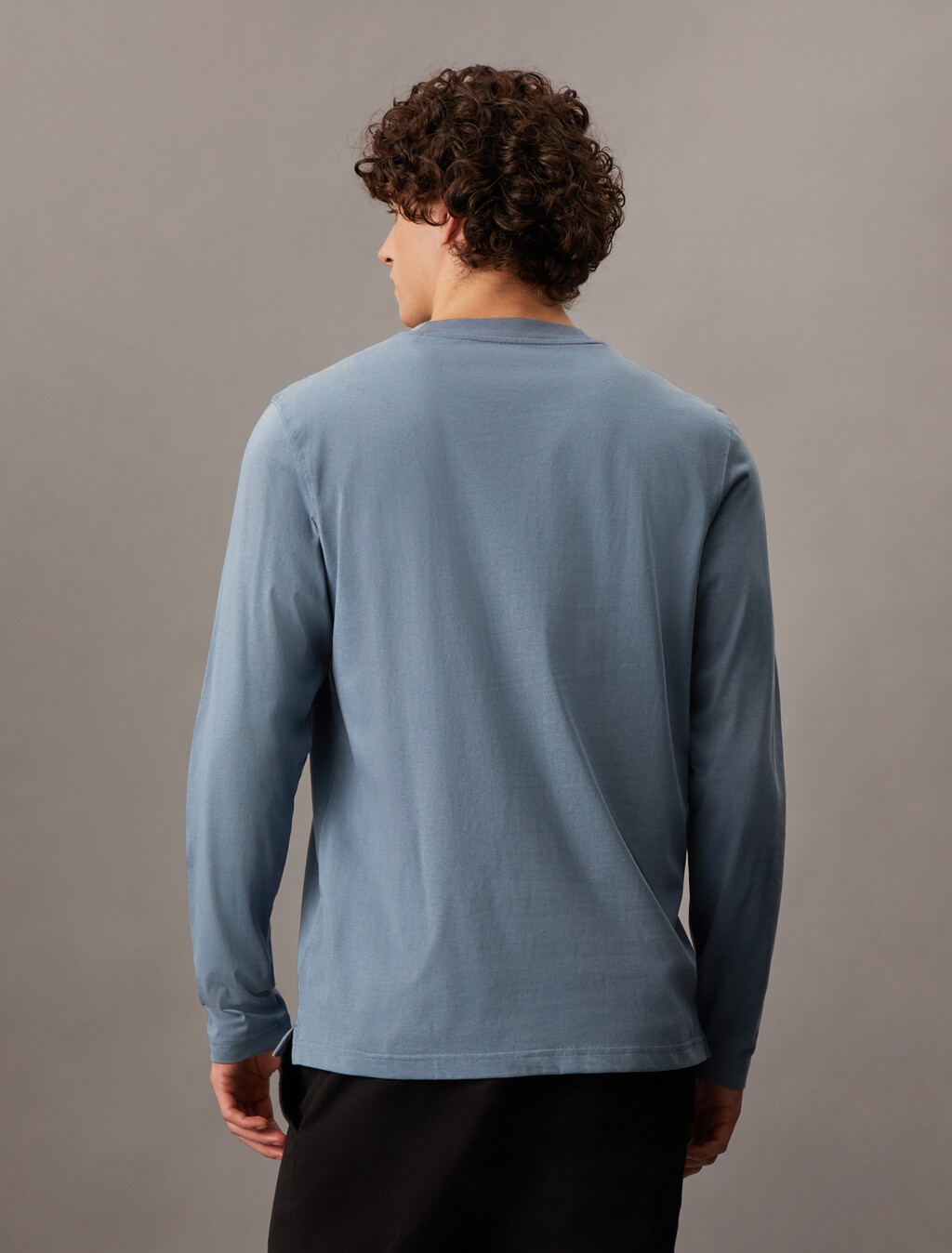 Graphic Monogram Relaxed Long Sleeve Tee, China Blue, hi-res