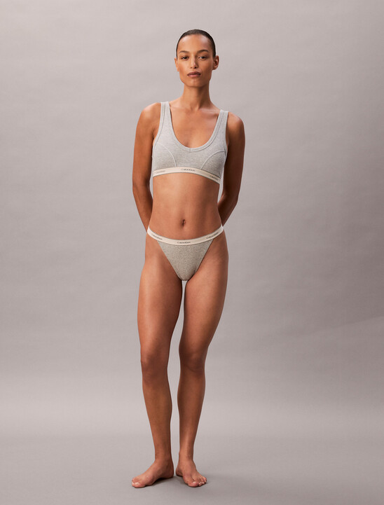 Lightly Lined Triangle Bralette - Heritage Cotton Stretch