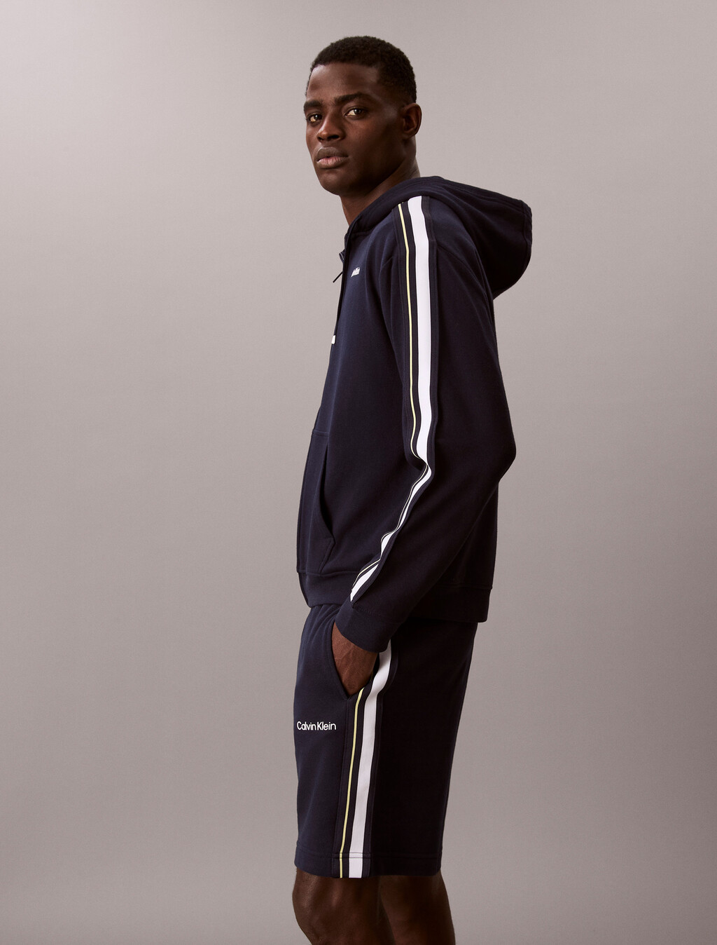 棉質混紡毛圈布連帽外套, Shoreline, hi-res