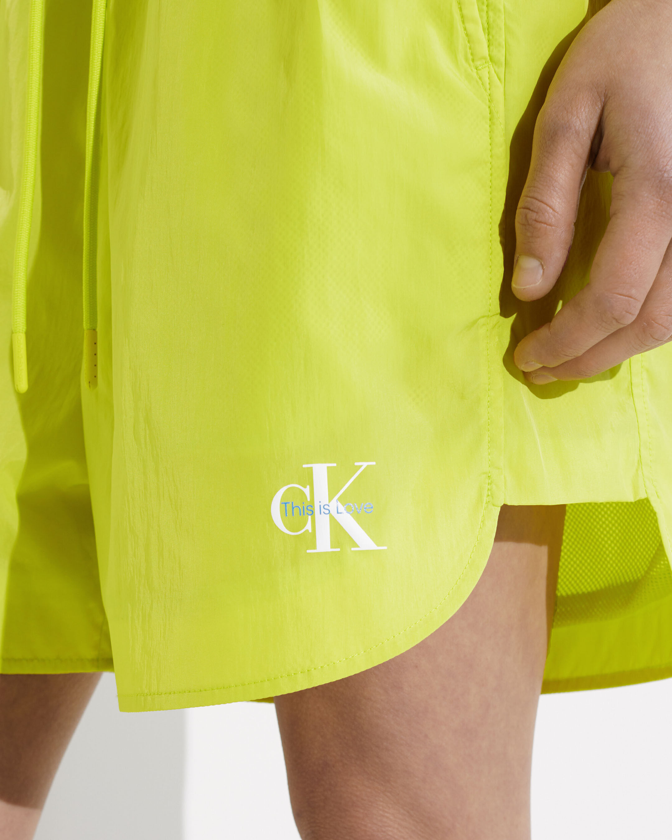 Calvin klein clearance swim shorts yellow