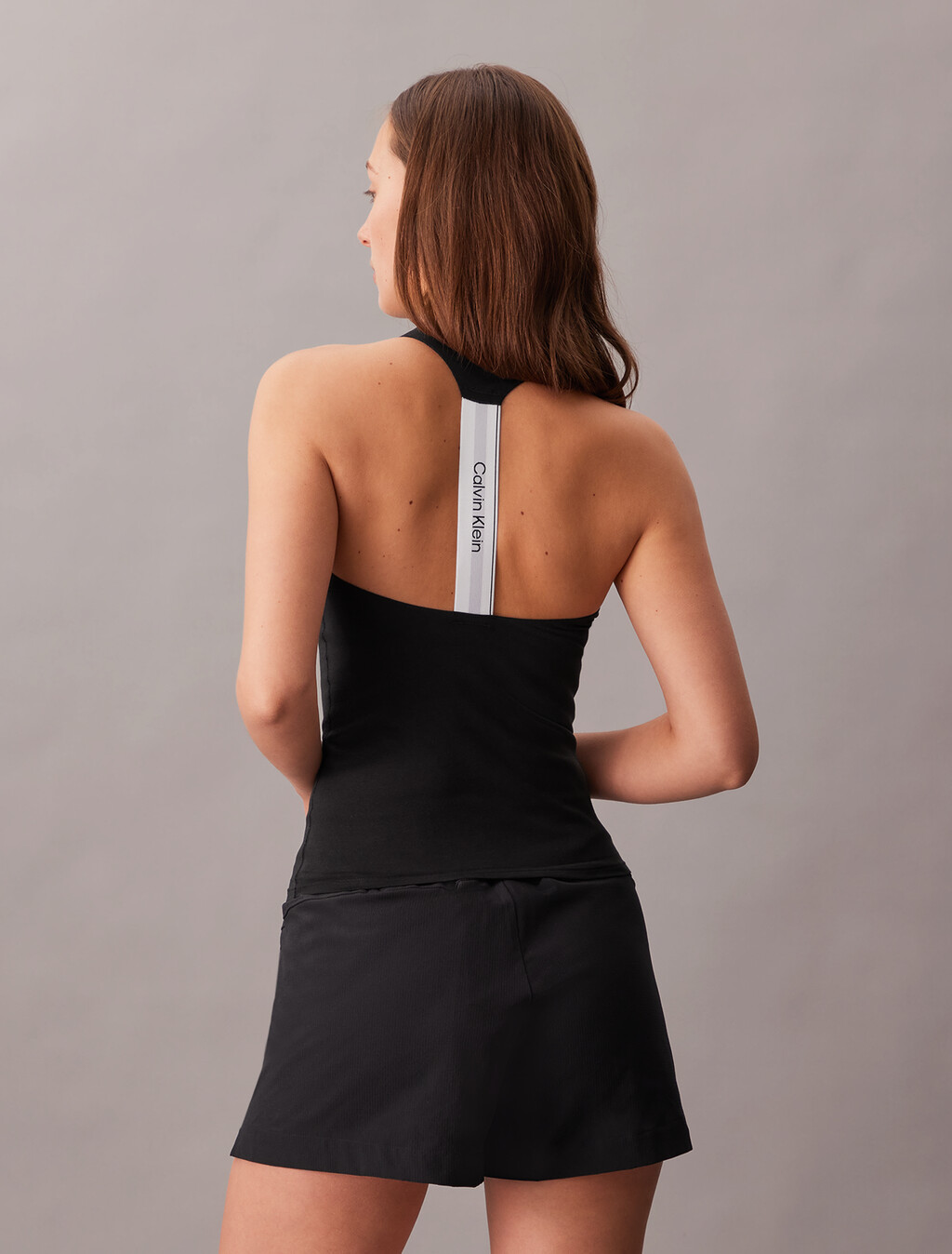 Icon Cotton Modal Shaping Top, Black, hi-res