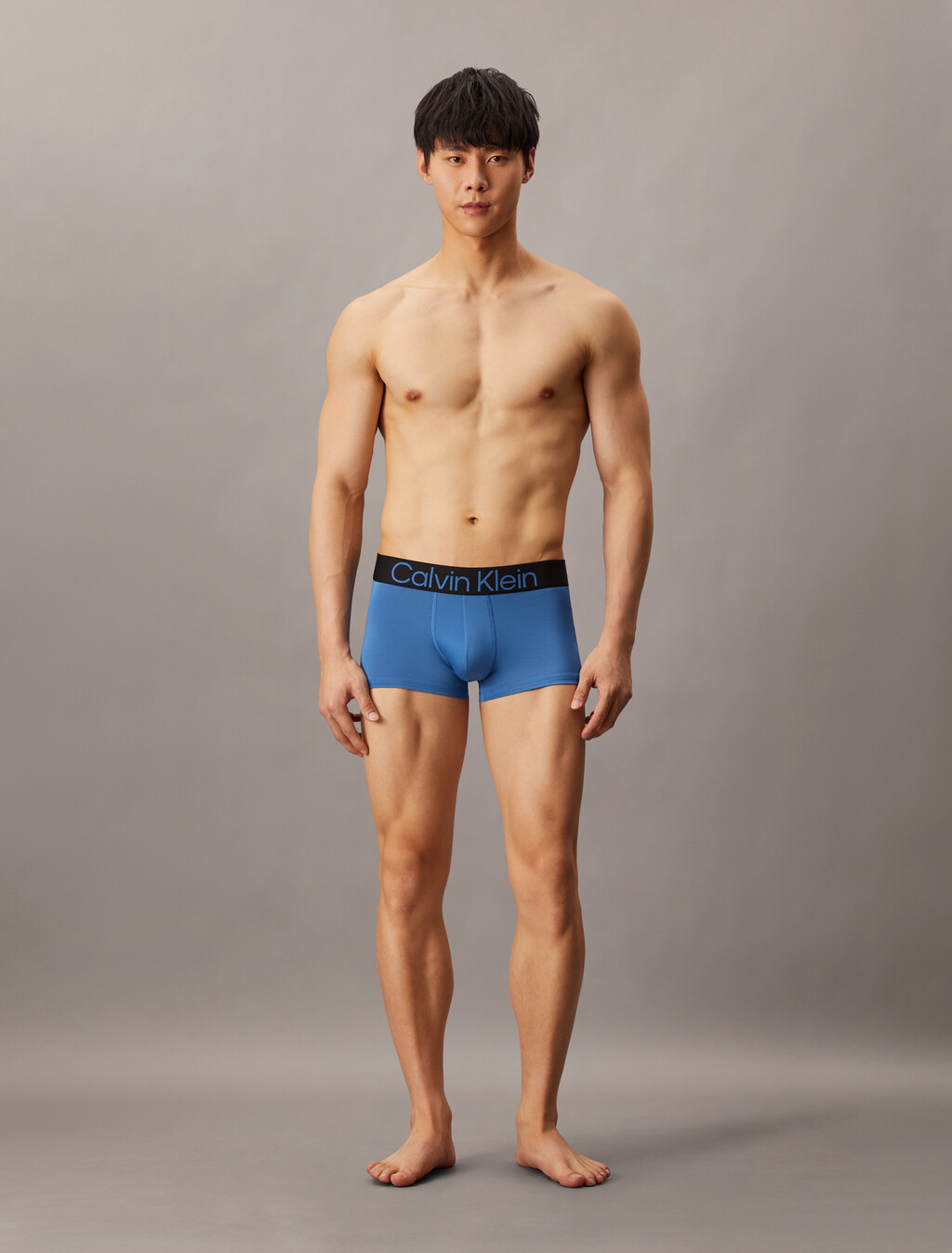 Bold Logo Low Rise Trunks 3 Pack, Delft/Silver Lake Blue/Black, hi-res