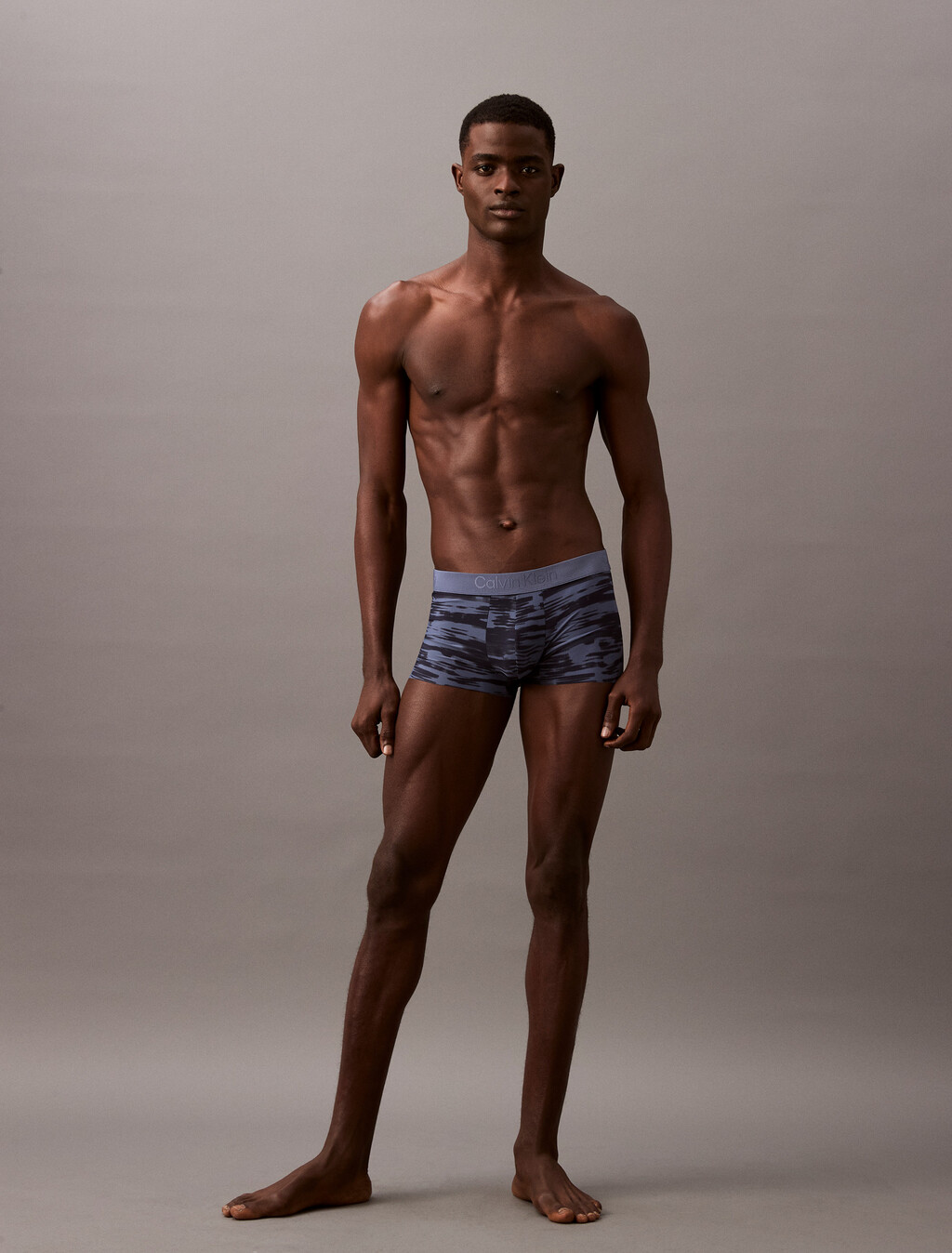 CK Black Print Low Rise Trunk, 18324 STREAKED PRINT+BANK BLUE, hi-res