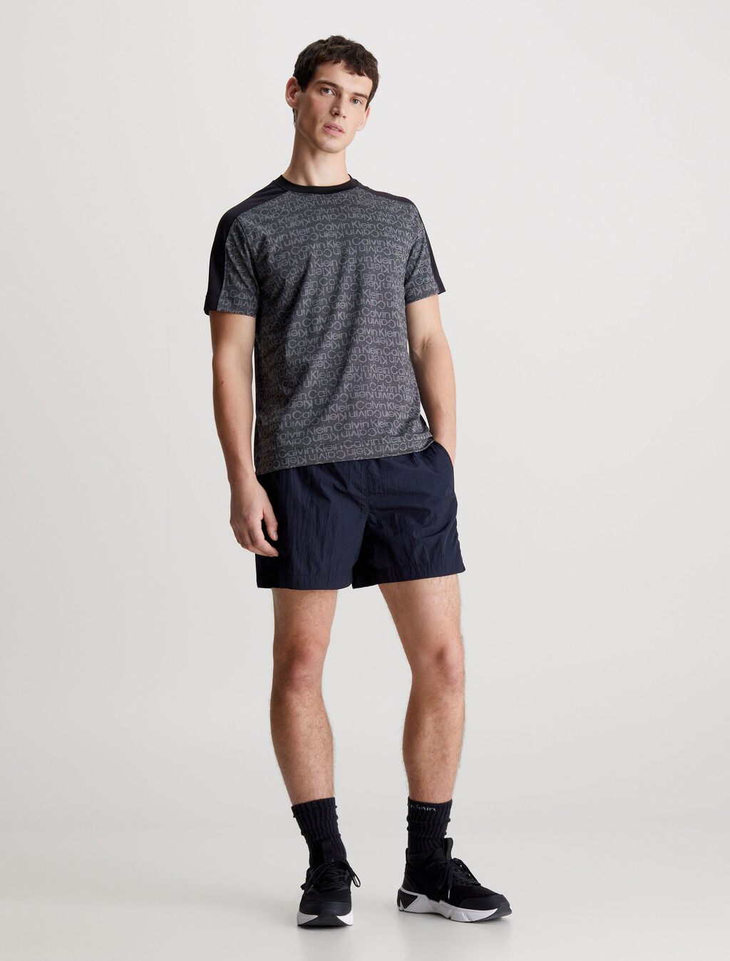 Logo Mesh Gym T-shirt, BLACK BEAUTY, hi-res