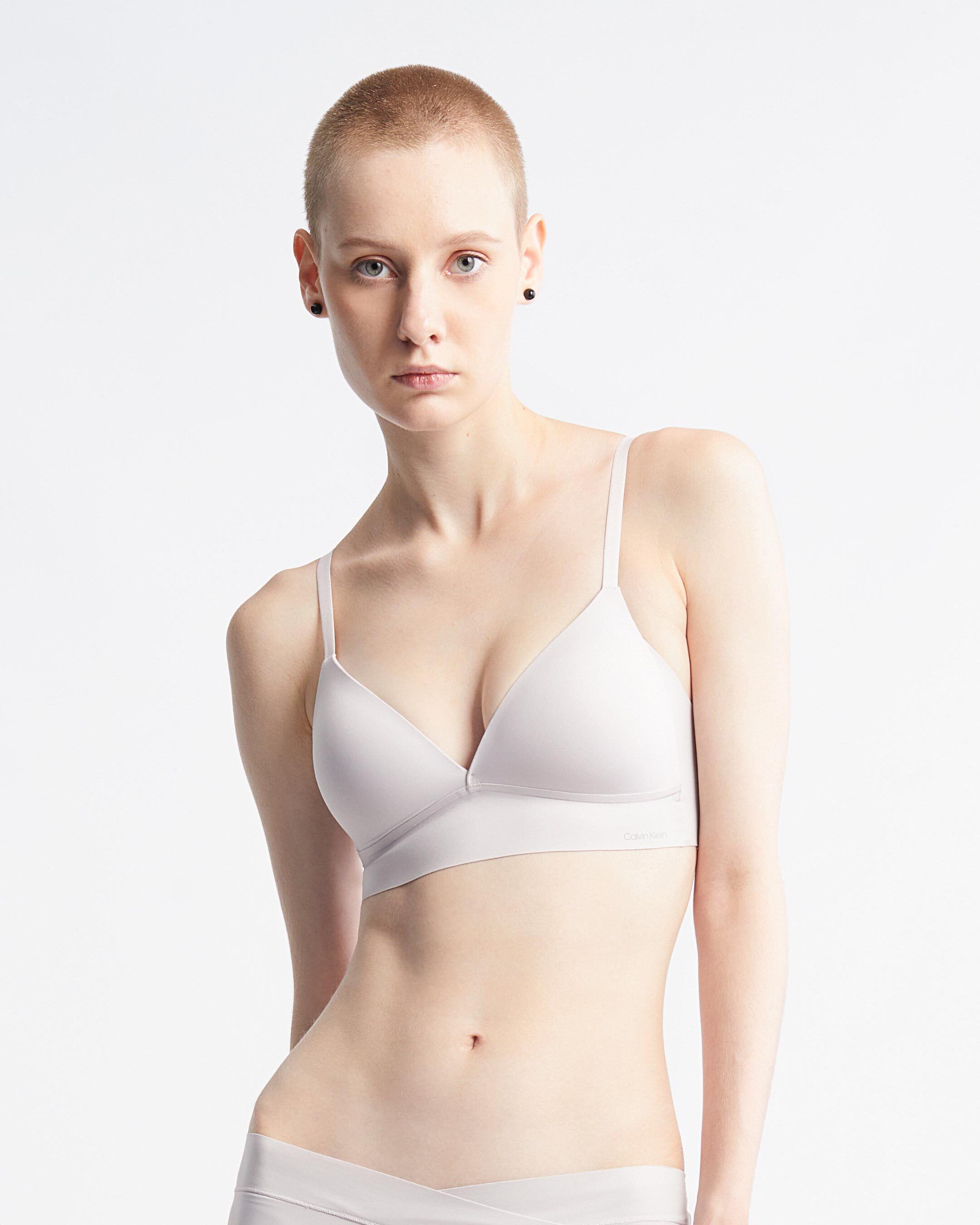 Invisibles Lightly Lined Triangle Bra white Calvin Klein Taiwan