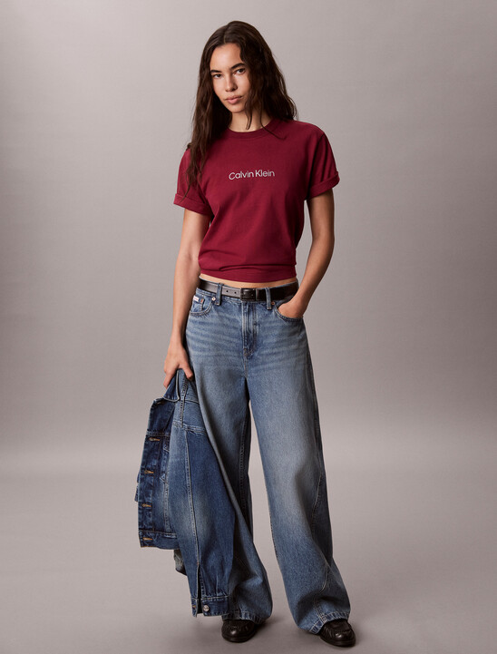 Boxy Metallic Logo T-Shirt