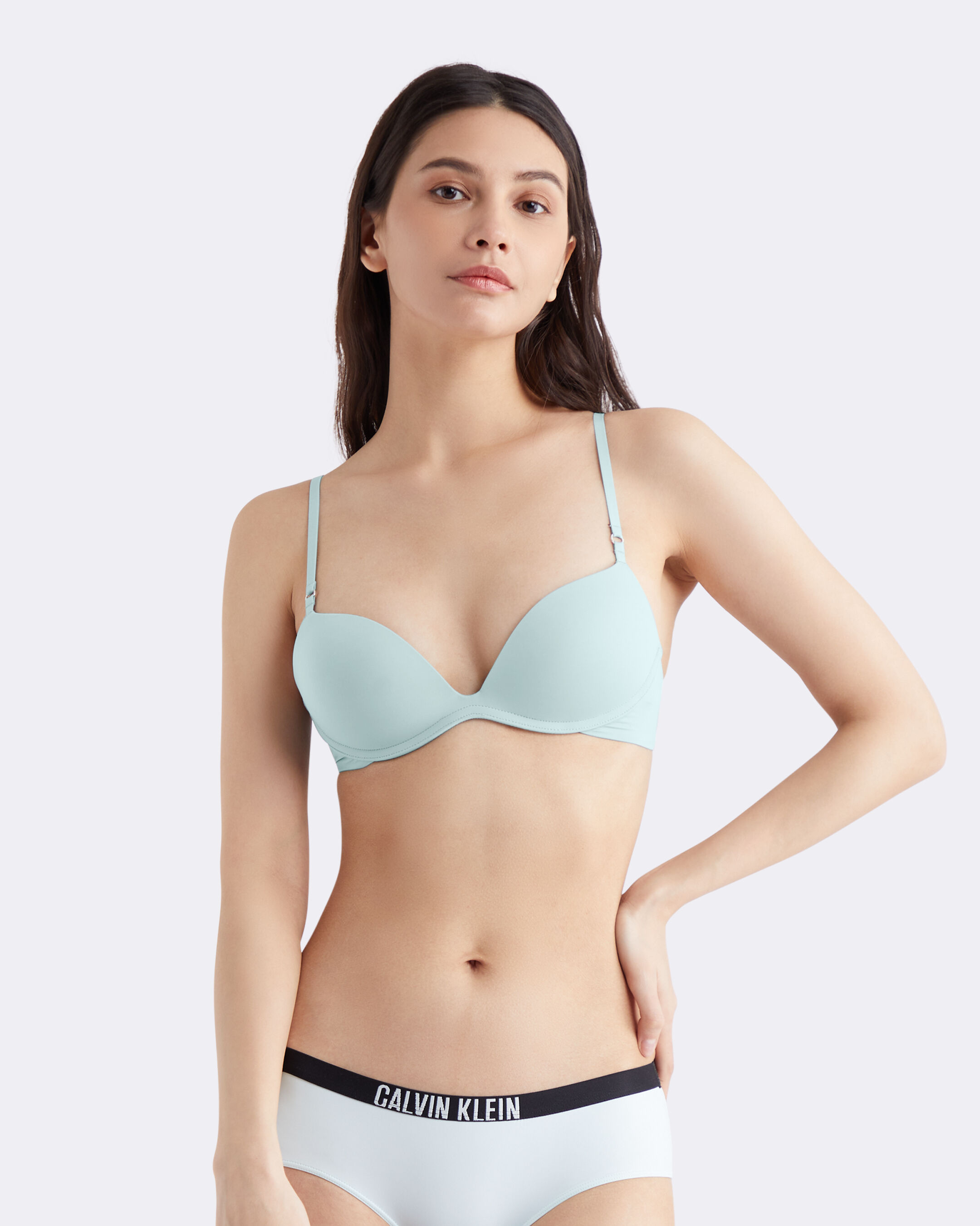 Minimalist Push Up Plunge Bra blue Calvin Klein Taiwan
