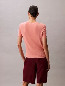 Fine Gauge Viscose Jumper, Powder Orange, hi-res