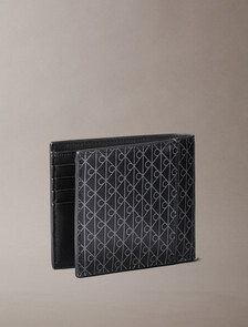 綴滿 Monogram 標誌短夾連零錢包, Black, hi-res