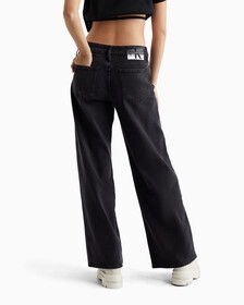 Sustainable Low Rise Baggy Jeans, 004 WASHED BLK, hi-res