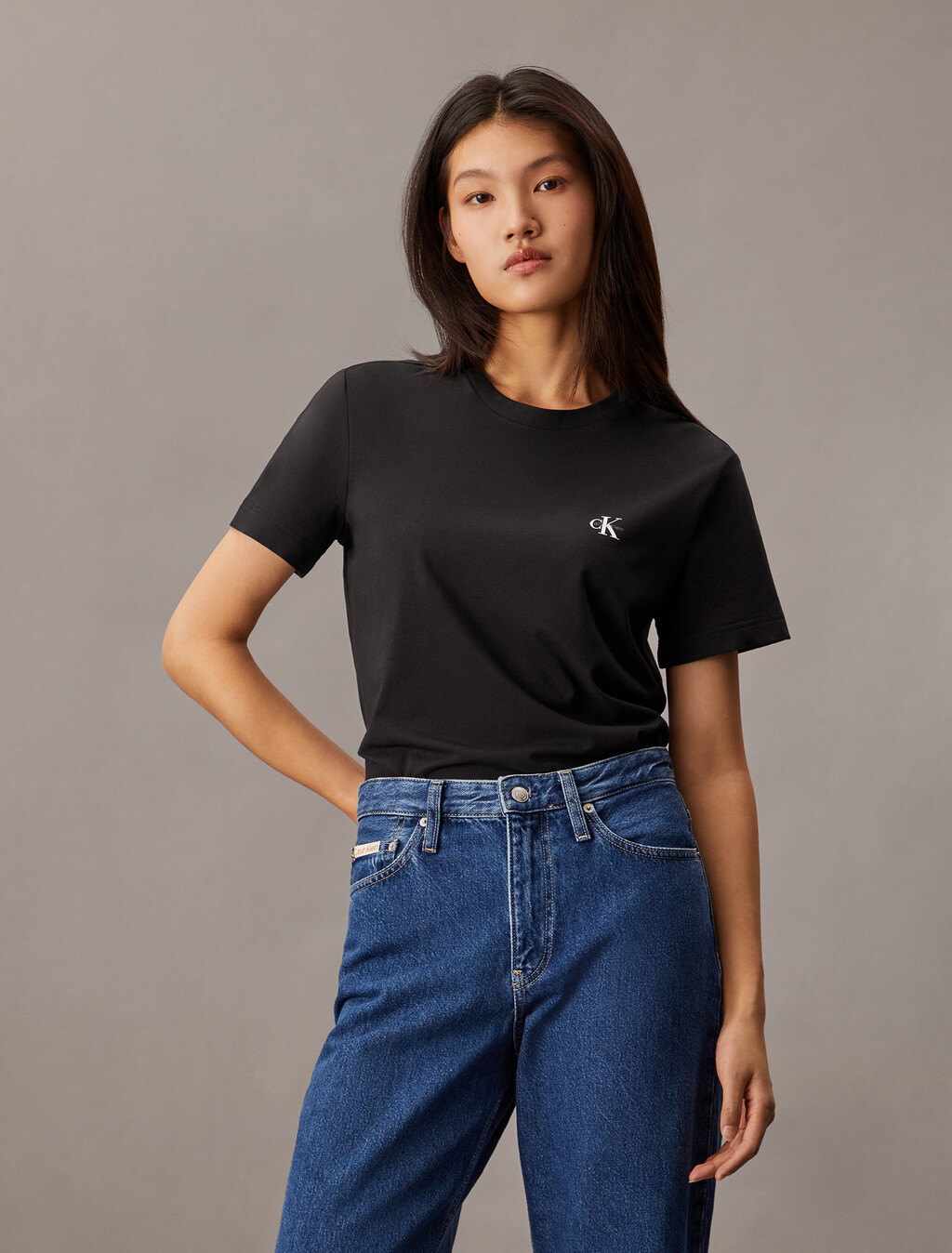 Monogram 圓領 T 恤 2 件組, Pack of 2 Black & White, hi-res