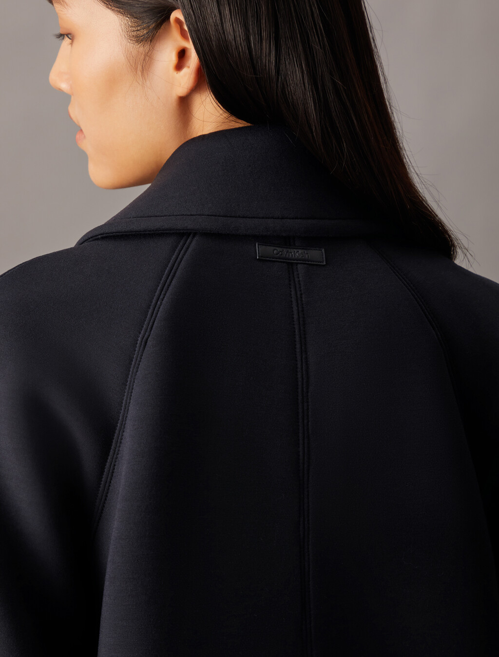 Scuba Cocoon Coat, Black Beauty, hi-res