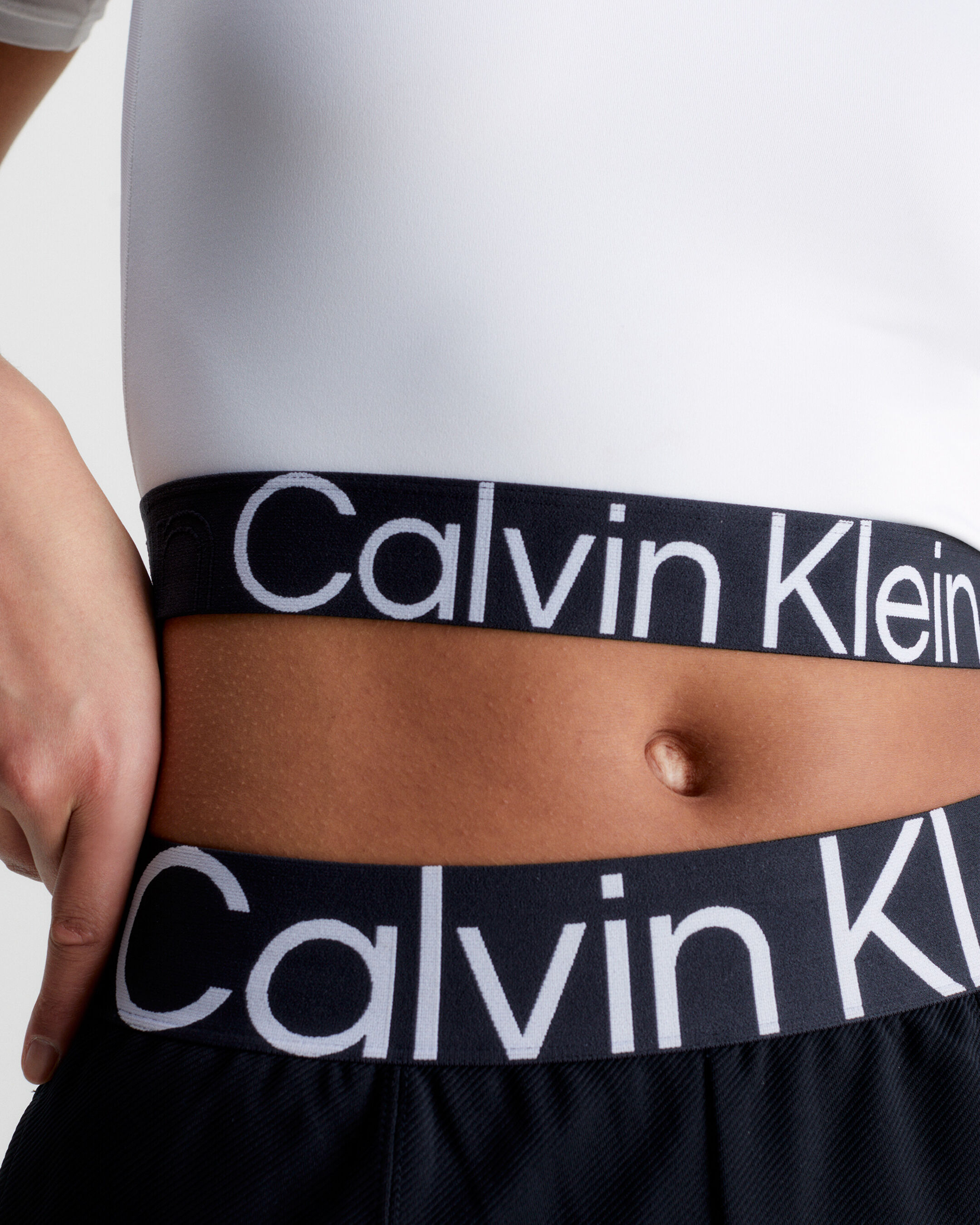 Calvin klein letter printed cheap crop top shorts set
