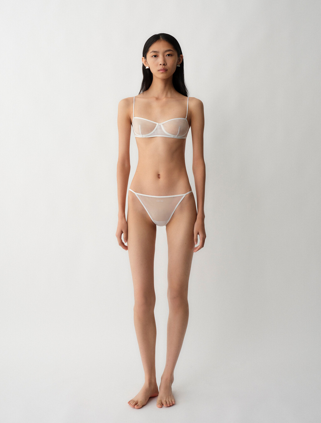 Alden 無襯裡平口式胸罩, White, hi-res