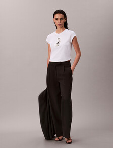 Kate Moss 圖案緊身 T 恤, Brilliant White, hi-res