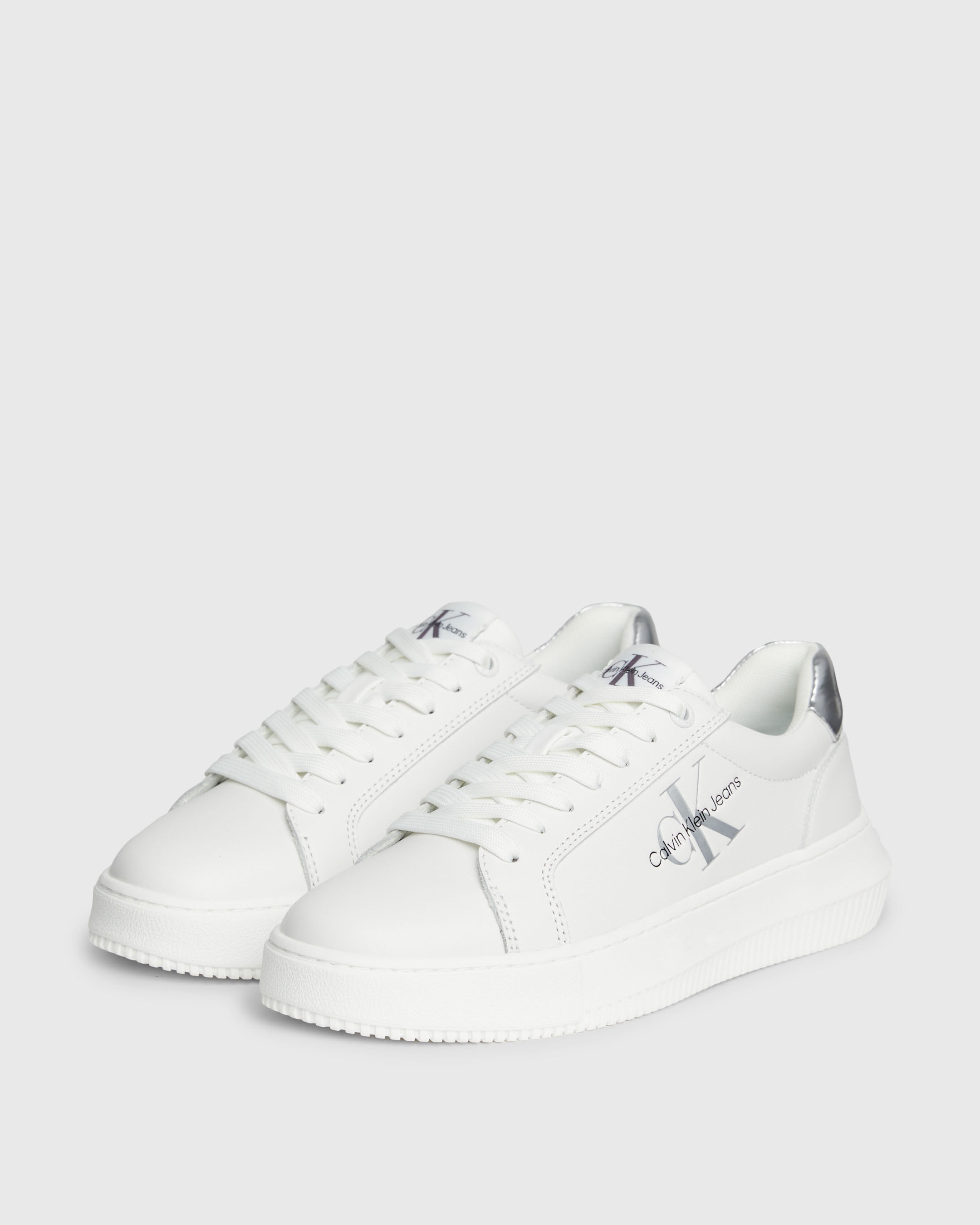 Calvin klein leather trainers deals