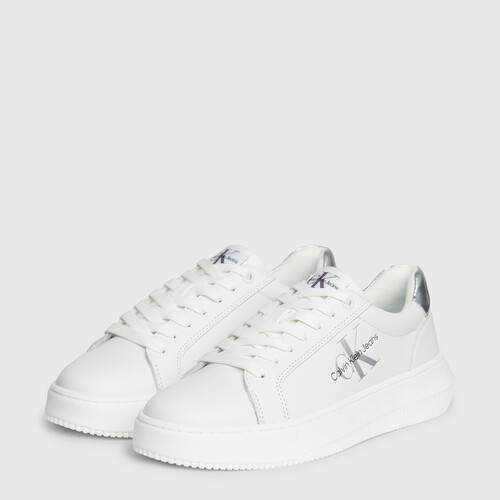 Leather Trainers White/Silver