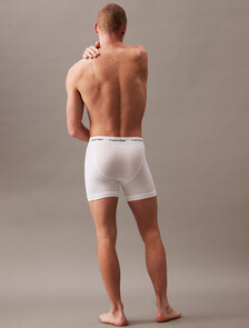 Cotton Stretch 貼身四角褲（3 件組）, White, hi-res