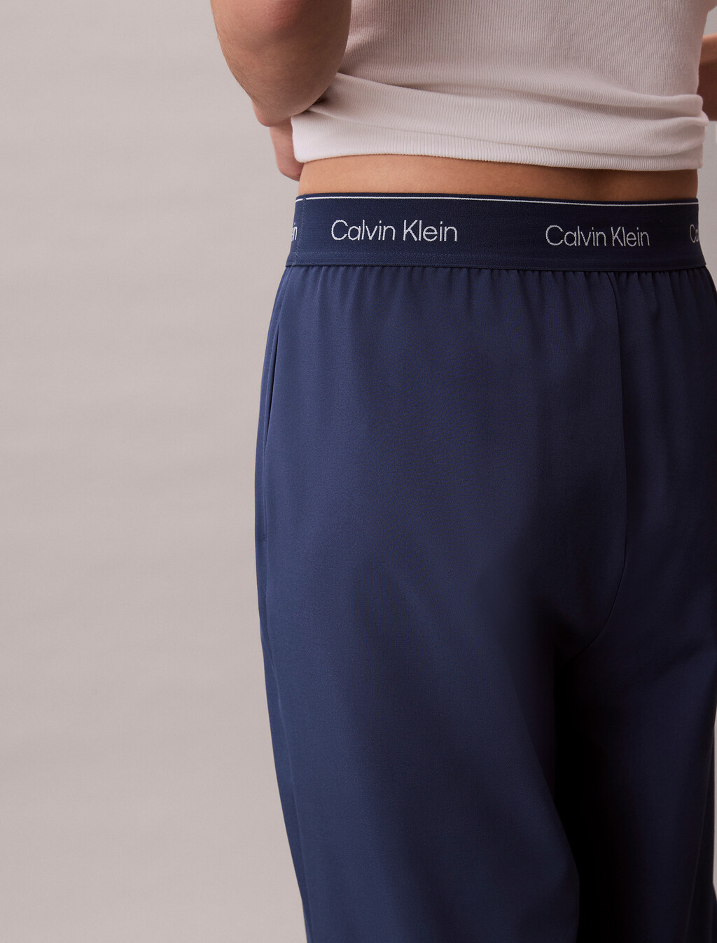 Essentials Wide Leg Track Pants, Dark Denim, hi-res