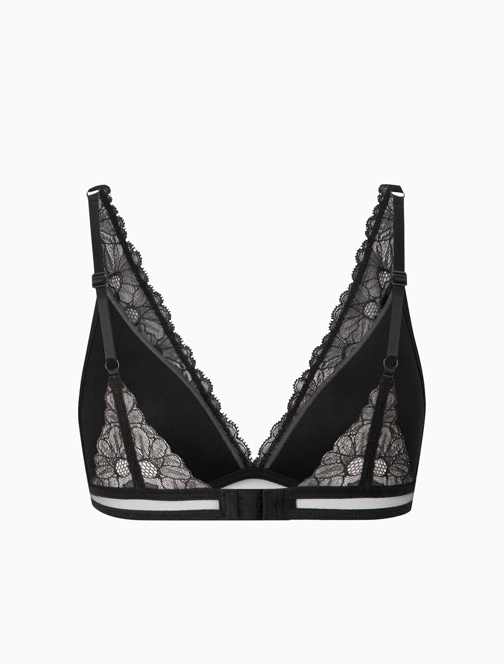 Lace Triangle Bra, BLACK, hi-res