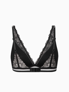 Lace Triangle Bra, BLACK, hi-res