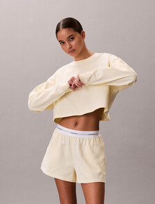 標誌棉質平紋布休閒短褲, Pear Sorbet, hi-res