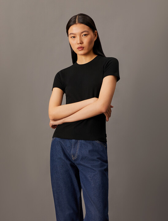 Refined Cotton Jersey Slim Tee