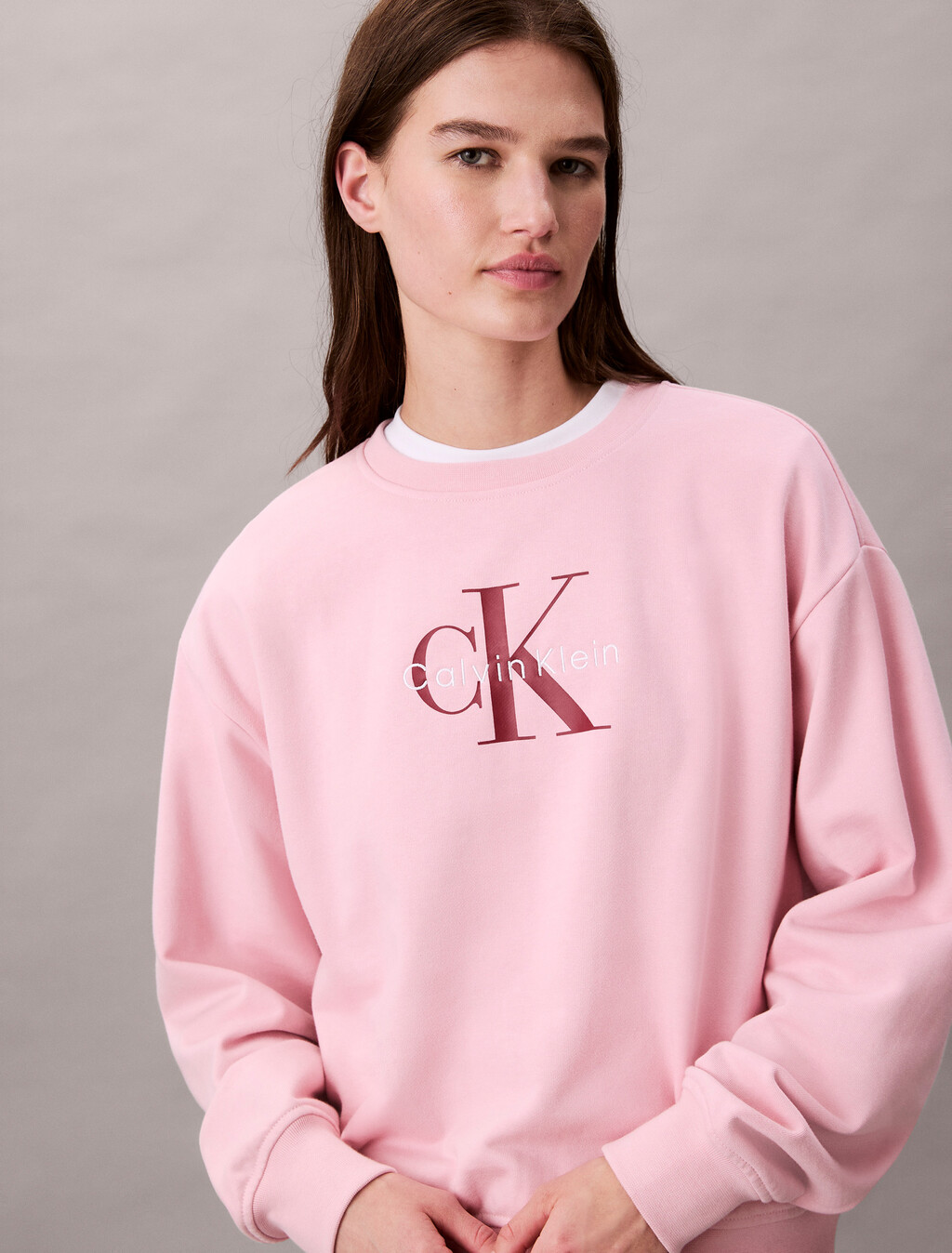Monogram 短版運動衫, Pink Nectar, hi-res