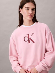 Monogram 短版運動衫, Pink Nectar, hi-res